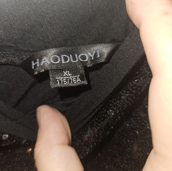 HAODUOYI Womans Black Sequin Booty Shorts Size Xl - Picture 5 of 9